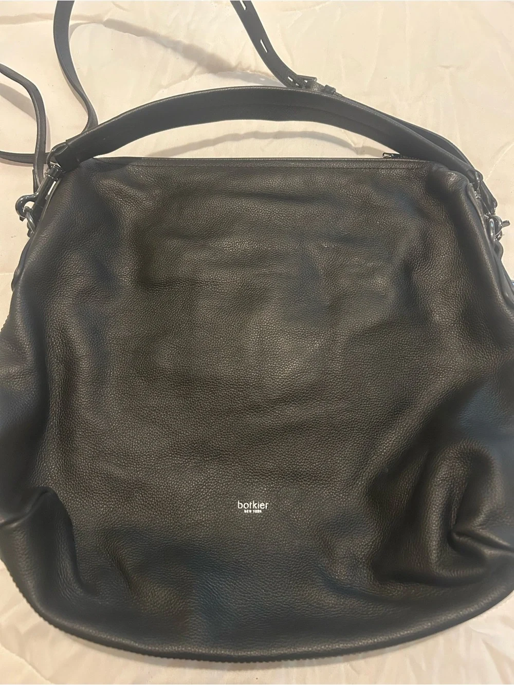 Botkier Black Pebbled Leather Shoulder Bag